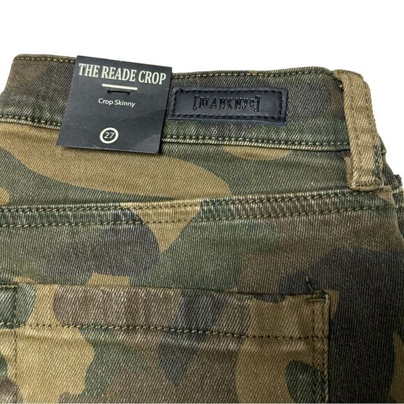 NWT Blank NYC Camouflage Camo Print Cropped Skinny Jeans The Reade Crop size 27 - Picture 3 of 11